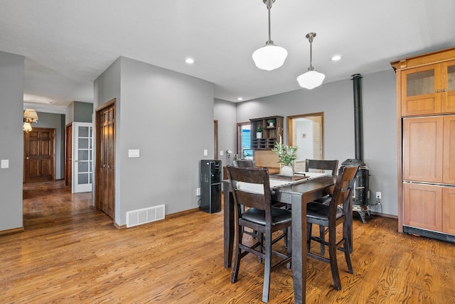 6204 E Custer Ln, Spokane, WA 99223 - dining area featuring light wood-style flooring and recessed lighting