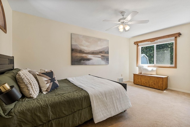 6204 E Custer Ln, Spokane, WA 99223 - bedroom featuring light colored carpet and a ceiling fan