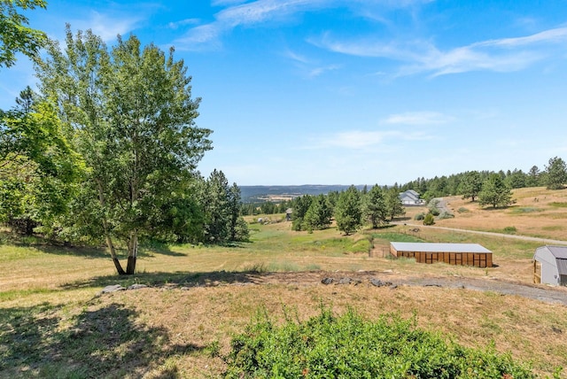 6204 E Custer Ln, Spokane, WA 99223 - view of yard featuring a view of rural / pastoral area, an outbuilding, and a pole building