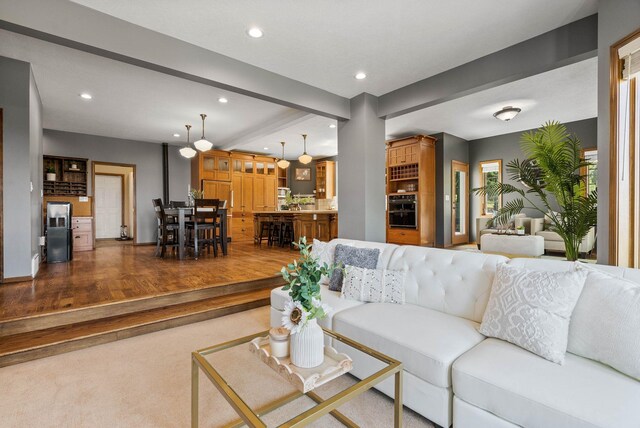 6204 E Custer Ln, Spokane, WA 99223 - living room with recessed lighting and wood finished floors