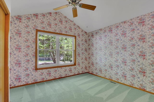 8722 E Boardwalk Ln, Spokane, WA 99212 - carpeted spare room featuring lofted ceiling and a ceiling fan