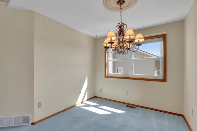 8722 E Boardwalk Ln, Spokane, WA 99212 - empty room with a chandelier and carpet floors