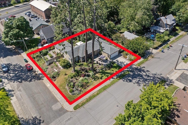 2718 S Hatch St, Spokane, WA 99203 - aerial overview of property's location with property boundaries highlighted