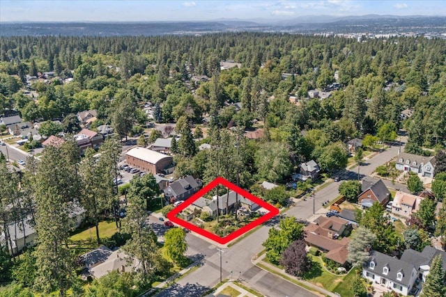 2718 S Hatch St, Spokane, WA 99203 - aerial view of property and surrounding area featuring property boundaries highlighted and nearby suburban area