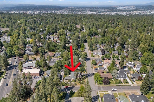 2718 S Hatch St, Spokane, WA 99203 - aerial overview of property's location featuring a forest and nearby suburban area