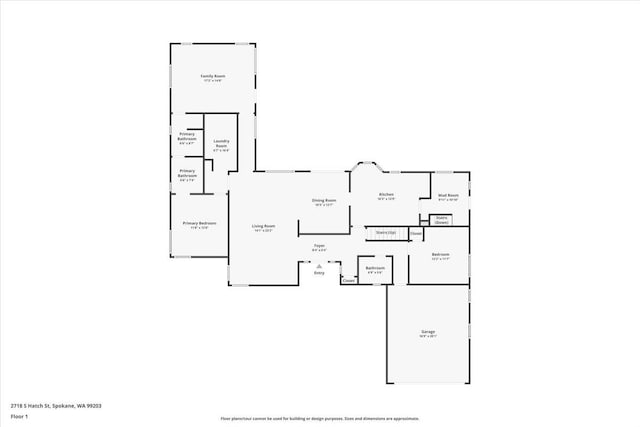 2718 S Hatch St, Spokane, WA 99203 - view of home floor plan
