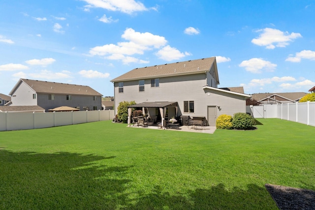 1115 S Mcmillan Rd, Spokane Valley, WA 99016 - rear view of property with a gazebo, a patio, and a fenced backyard