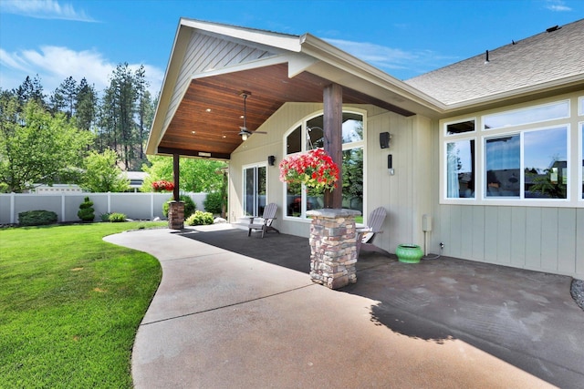 202 E Alexa Ct, Spokane, WA 99208 - view of patio with a ceiling fan