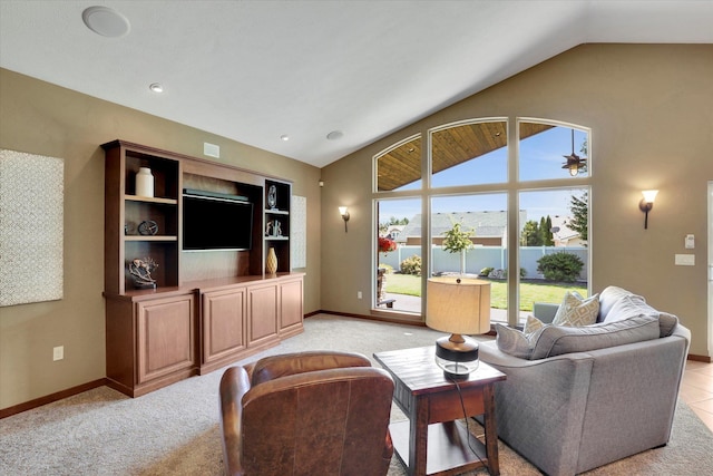 202 E Alexa Ct, Spokane, WA 99208 - living room with vaulted ceiling and light carpet