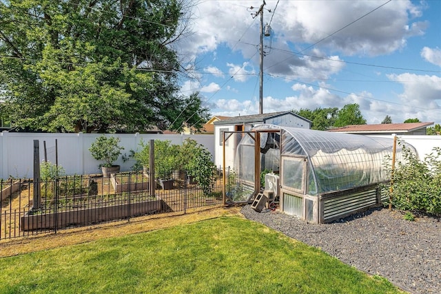 14020 S Sharp Ave, Spokane Valley, WA 99216 - fenced backyard with an exterior structure, an outbuilding, and a garden