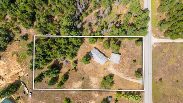 9801 Lakeshore Dr, Sagle, ID 83860 - aerial overview of property's location with property boundaries highlighted