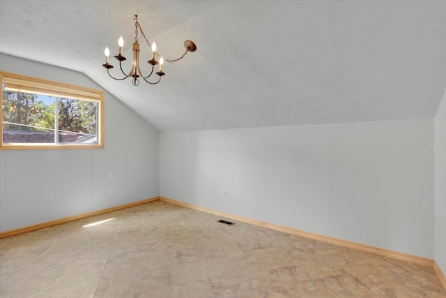 2714 E 11th Ave, Spokane, WA 99202 - bonus room with lofted ceiling and a chandelier