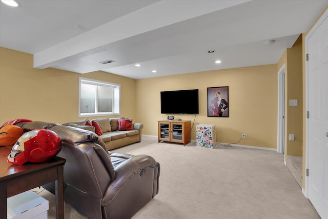 4116 S S Tenfel Ln, Spokane, WA 99223 - carpeted living room featuring recessed lighting and baseboards