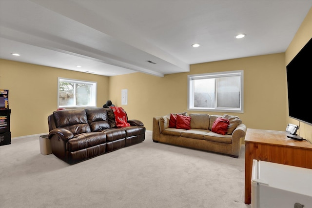 4116 S S Tenfel Ln, Spokane, WA 99223 - living room with light carpet and recessed lighting