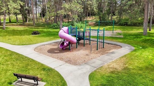 4116 S S Tenfel Ln, Spokane, WA 99223 - community playground featuring a yard and view of scattered trees