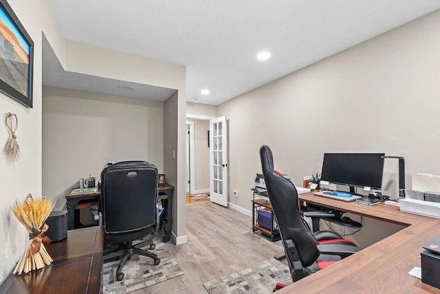 3929 S Best Ct, Veradale, WA 99037 - office space featuring wood finished floors, french doors, and recessed lighting