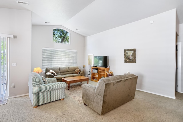 1636 E Vanetta Ln, Spokane, WA 99217 - living room with lofted ceiling, plenty of natural light, and carpet