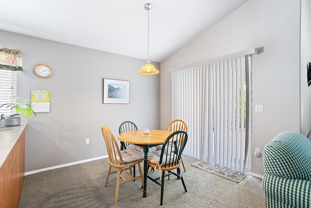 1636 E Vanetta Ln, Spokane, WA 99217 - dining area with carpet and lofted ceiling