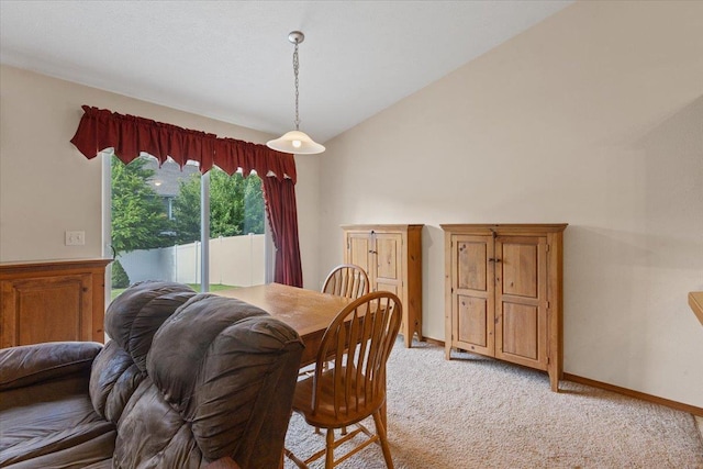 14316 E 31st Ln, Veradale, WA 99037 - dining room featuring light colored carpet and vaulted ceiling