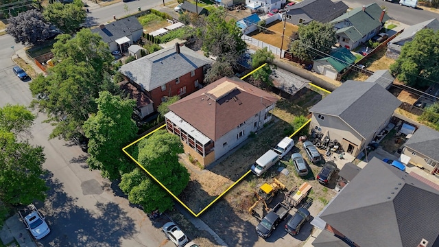 2917 E Broad Ave, Spokane, WA 99217 - aerial perspective of suburban area with property boundaries highlighted