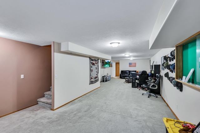 5885 Sandy Court Way, Nine Mile Falls, WA 99026 - carpeted office with a textured ceiling and baseboards