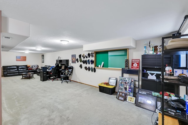 5885 Sandy Court Way, Nine Mile Falls, WA 99026 - game room featuring carpet floors and a textured ceiling