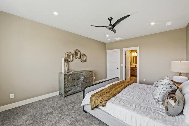 18096 N Morton Ct, Colbert, WA 99005 - carpeted bedroom with recessed lighting, ceiling fan, and connected bathroom