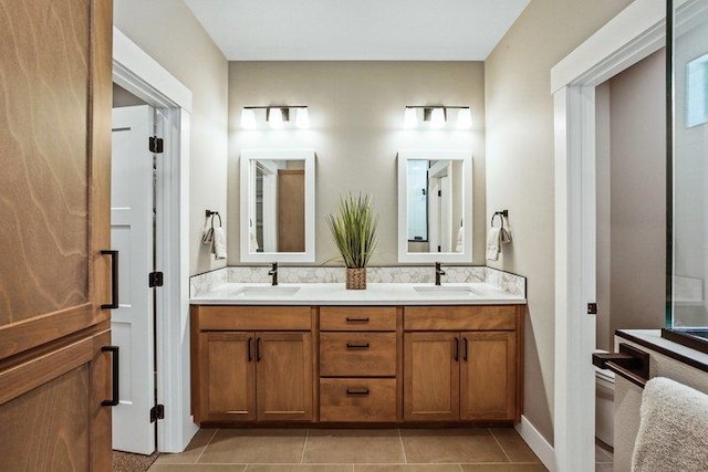 18096 N Morton Ct, Colbert, WA 99005 - full bath with double vanity and tile patterned floors