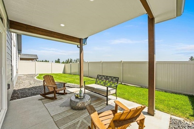18096 N Morton Ct, Colbert, WA 99005 - fenced backyard with a patio