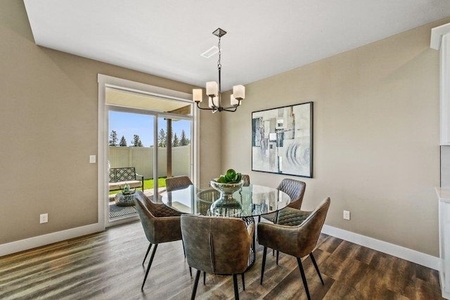 18096 N Morton Ct, Colbert, WA 99005 - dining room with a chandelier and wood finished floors