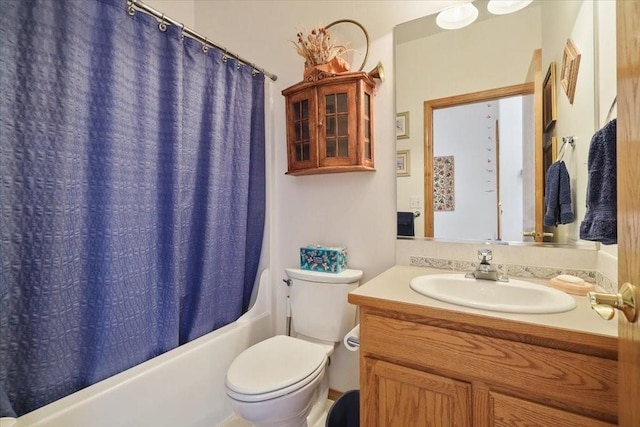 8710 E Sugar Pine Ln, Spokane, WA 99217 - full bathroom featuring vanity and shower / bathtub combination with curtain