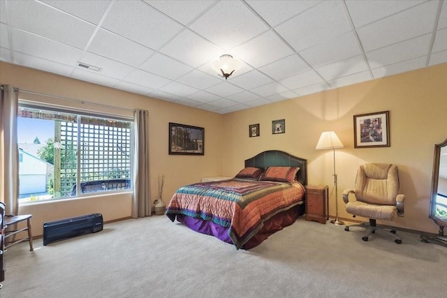 8710 E Sugar Pine Ln, Spokane, WA 99217 - carpeted bedroom with a drop ceiling and baseboards