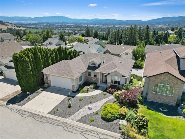 8710 E Sugar Pine Ln, Spokane, WA 99217 - aerial perspective of suburban area featuring mountains