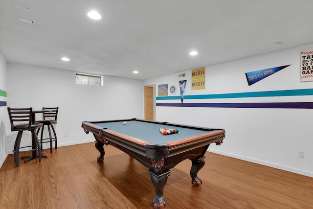 6914 N Jefferson St, Spokane, WA 99208 - game room featuring wood finished floors, recessed lighting, and pool table