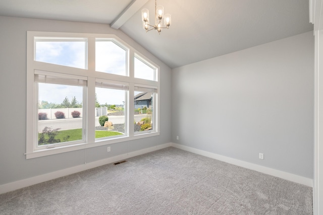 705 W Basalt Ridge Dr, Spokane, WA 99224 - carpeted spare room featuring a chandelier and baseboards