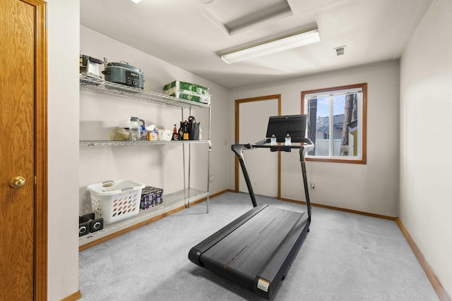 5706 W Excell Ave, Spokane, WA 99208 - exercise area with carpet floors and baseboards