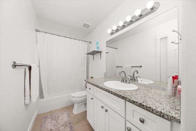 17609 E 2nd Ln, Spokane Valley, WA 99016 - full bathroom with vanity, tile patterned flooring, and shower / bath combo
