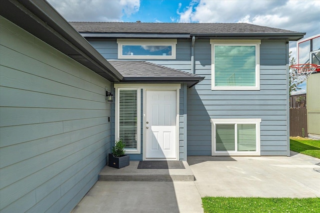 17609 E 2nd Ln, Spokane Valley, WA 99016 - entrance to property featuring a patio and a shingled roof