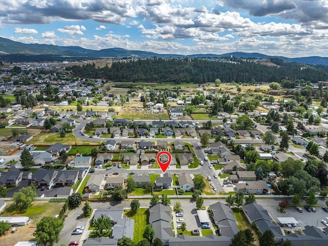 17609 E 2nd Ln, Spokane Valley, WA 99016 - aerial view of residential area with a mountain backdrop