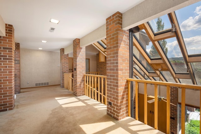 6624 S Ben Burr Rd, Spokane, WA 99223 - corridor with a skylight and carpet floors