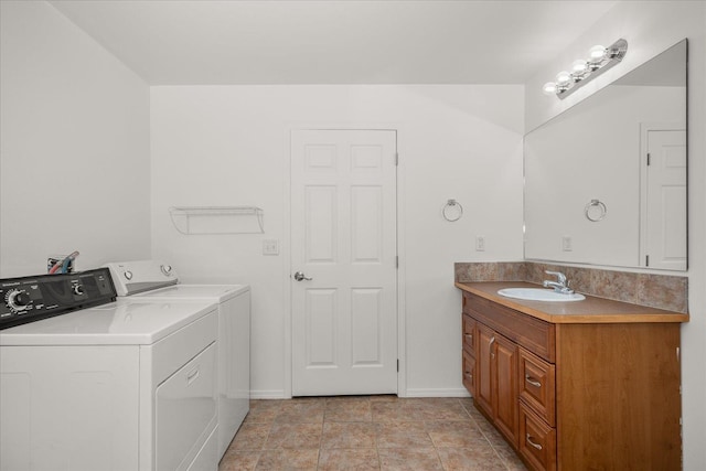 6720 N Royal Ln, Spokane, WA 99208 - bathroom with washer and dryer and vanity