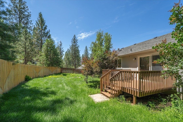6720 N Royal Ln, Spokane, WA 99208 - fenced backyard with a wooden deck