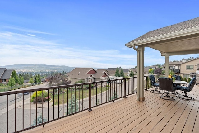 8918 E Clearview Ln, Spokane, WA 99217 - deck with a mountain view and a residential view