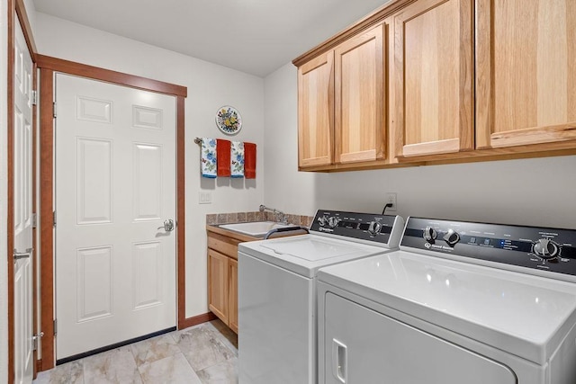 8918 E Clearview Ln, Spokane, WA 99217 - washroom with separate washer and dryer and cabinet space