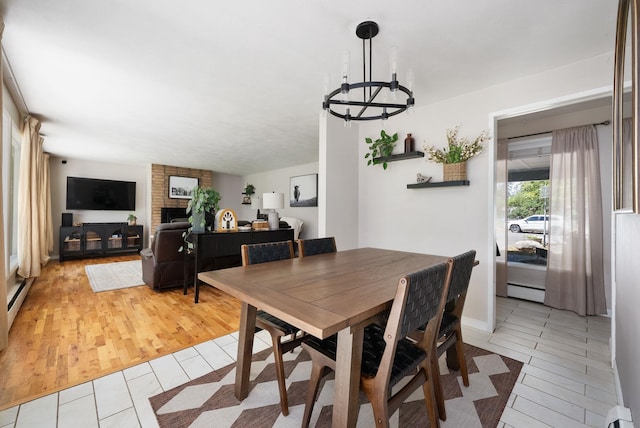 12524 E 20th Ave, Spokane Valley, WA 99216 - dining room with a chandelier and light tile patterned flooring