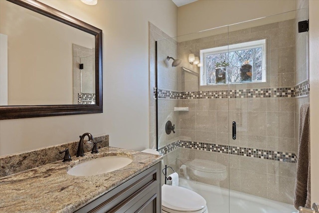 5106 E Glennaire Dr, Spokane, WA 99223 - bathroom featuring a shower stall and vanity