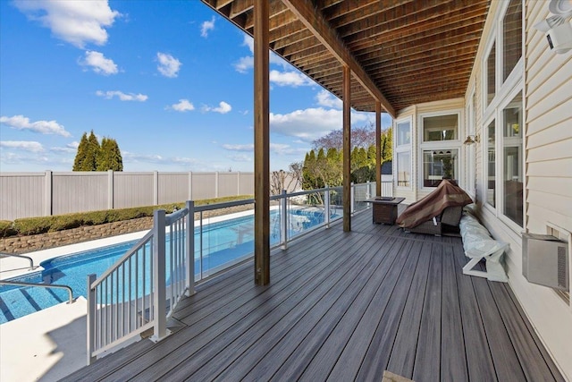 5106 E Glennaire Dr, Spokane, WA 99223 - wooden terrace with a fenced backyard