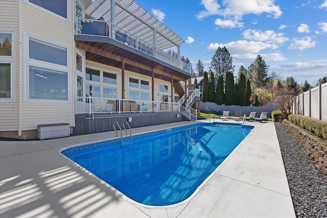 5106 E Glennaire Dr, Spokane, WA 99223 - view of swimming pool with a patio and stairway
