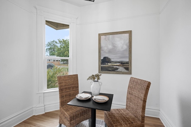 2304 E 6th Ave, Spokane, WA 99202 - dining space featuring wood finished floors and baseboards