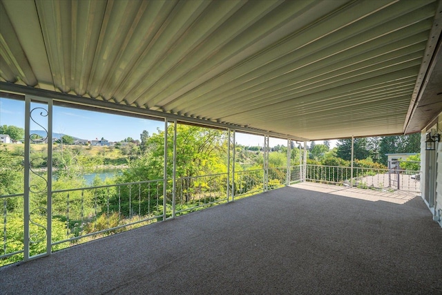 18822 E Montgomery Dr, Otis Orchards, WA 99027 - unfurnished sunroom featuring a water view